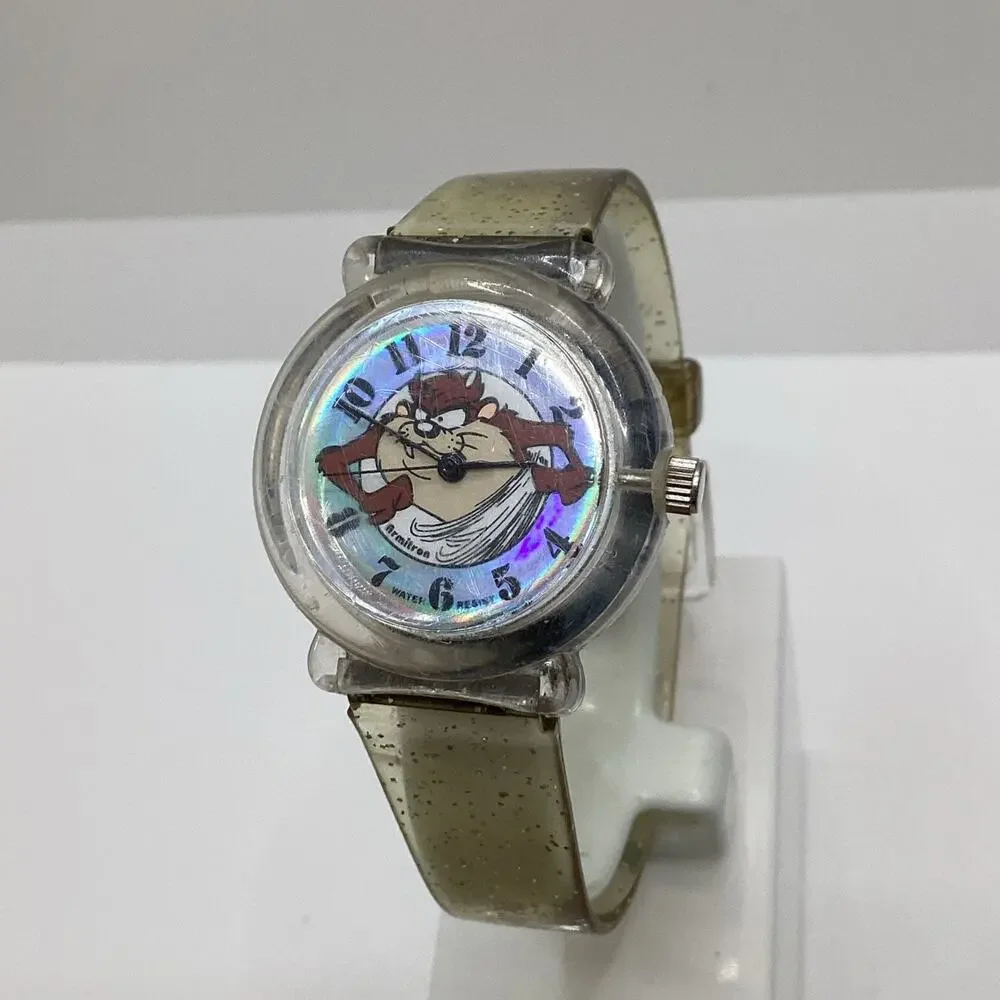 VINTAGE 1997 WARNER BROTHERS TASMANIAN DEVIL WRIST WATCH Works New Battery - Picture 2 of 7